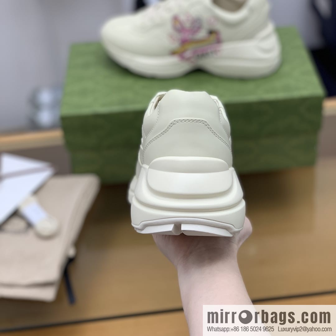 Gucci Gucci [New G Replica Luxury Handbag High Version] Unisex Vintage sneakers
