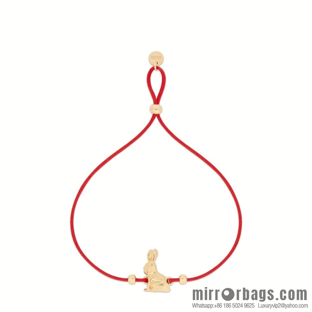 Dior rabbit 🐰 red rope bracelet hand rope