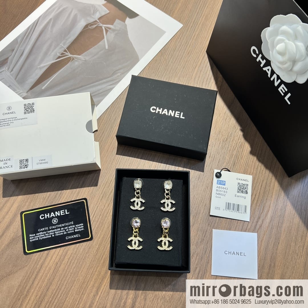 New ☑️ Chanel c2 double c stud earrings
