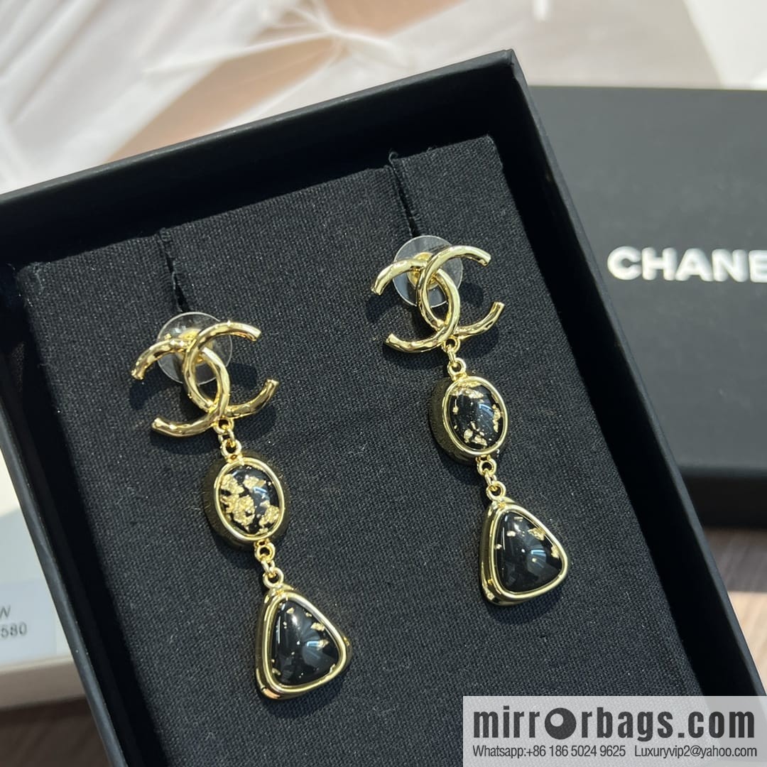 New ☑️ Chanel c3 double c gemstone stud earrings