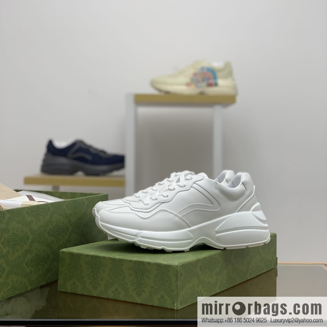 Gucci Gucci [G Replica Luxury Handbag High Version] Unisex Vintage sneakers