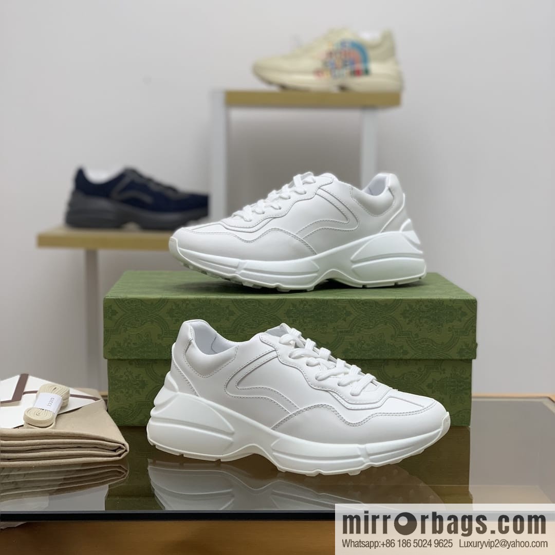 Gucci Gucci [G Replica Luxury Handbag High Version] Unisex Vintage sneakers