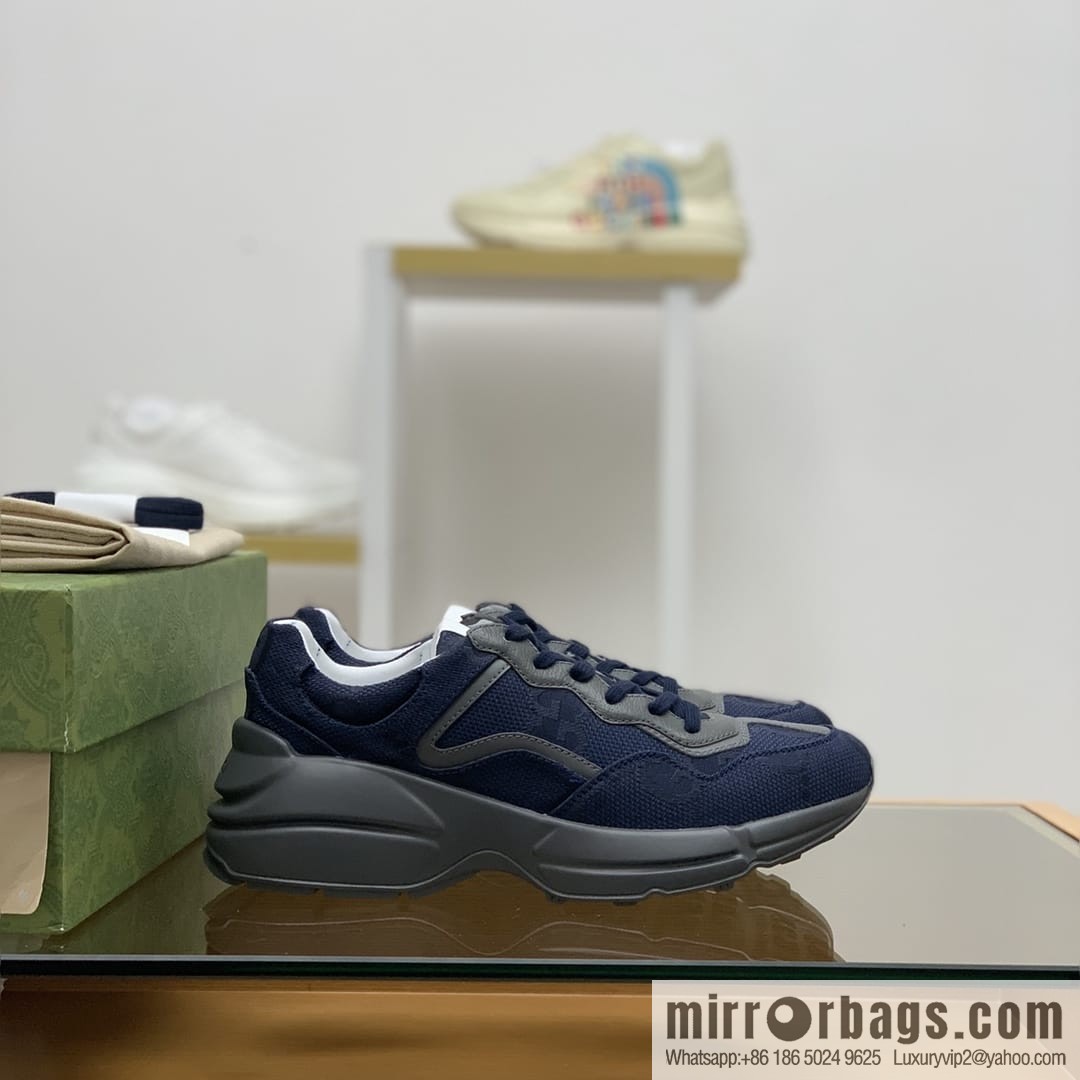 Gucci Gucci [G Replica Luxury Handbag High Version] Unisex Vintage sneakers
