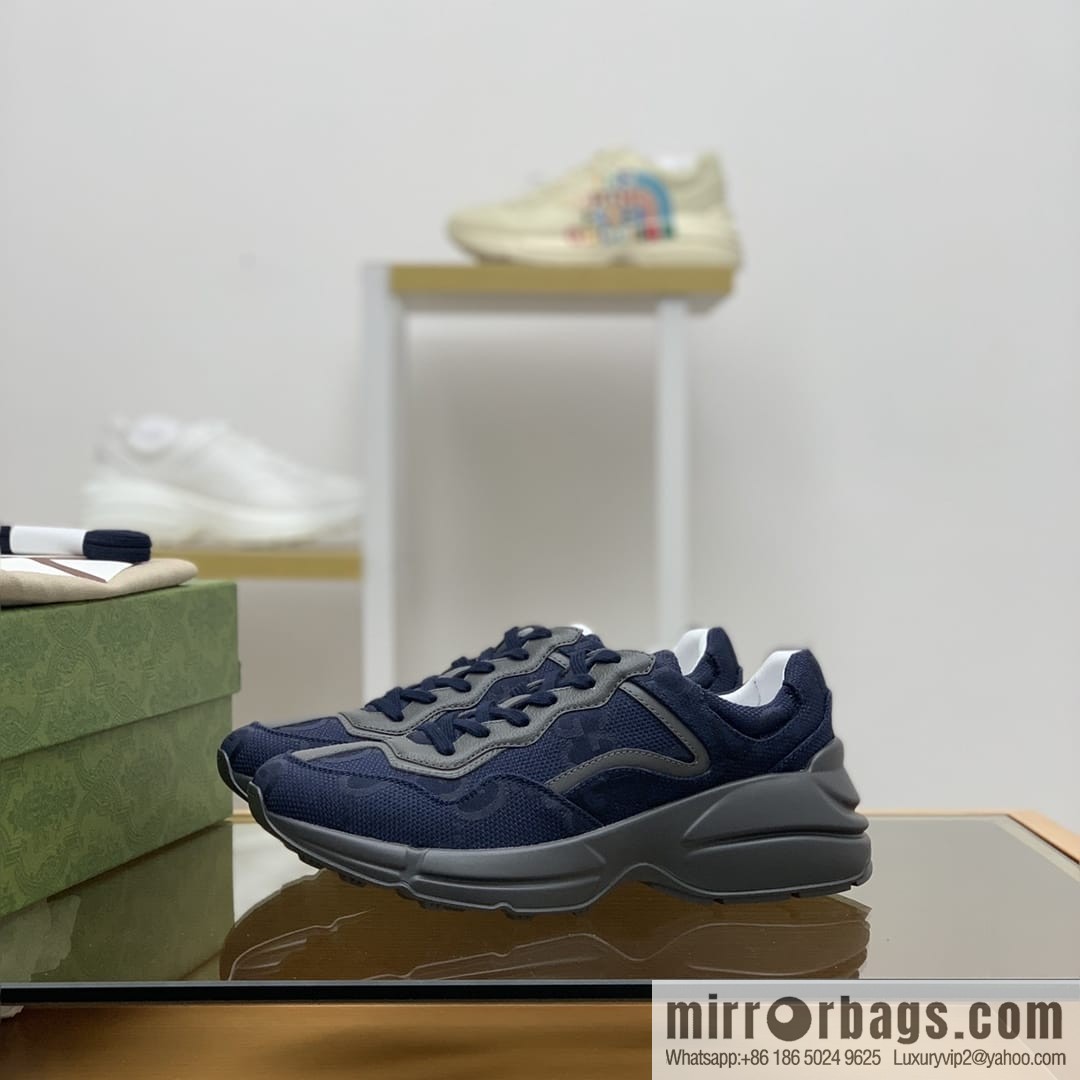 Gucci Gucci [G Replica Luxury Handbag High Version] Unisex Vintage sneakers