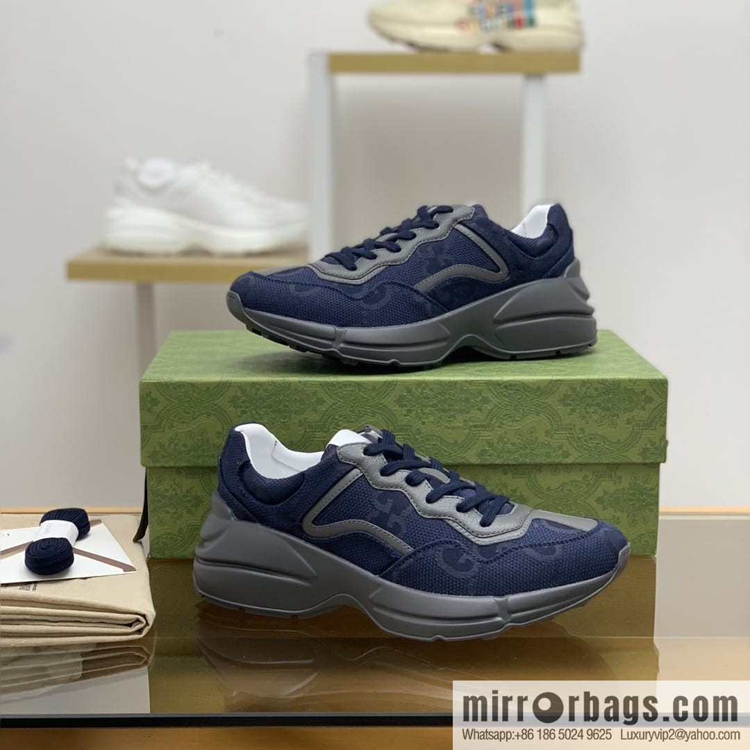 Gucci Gucci [G Replica Luxury Handbag High Version] Unisex Vintage sneakers