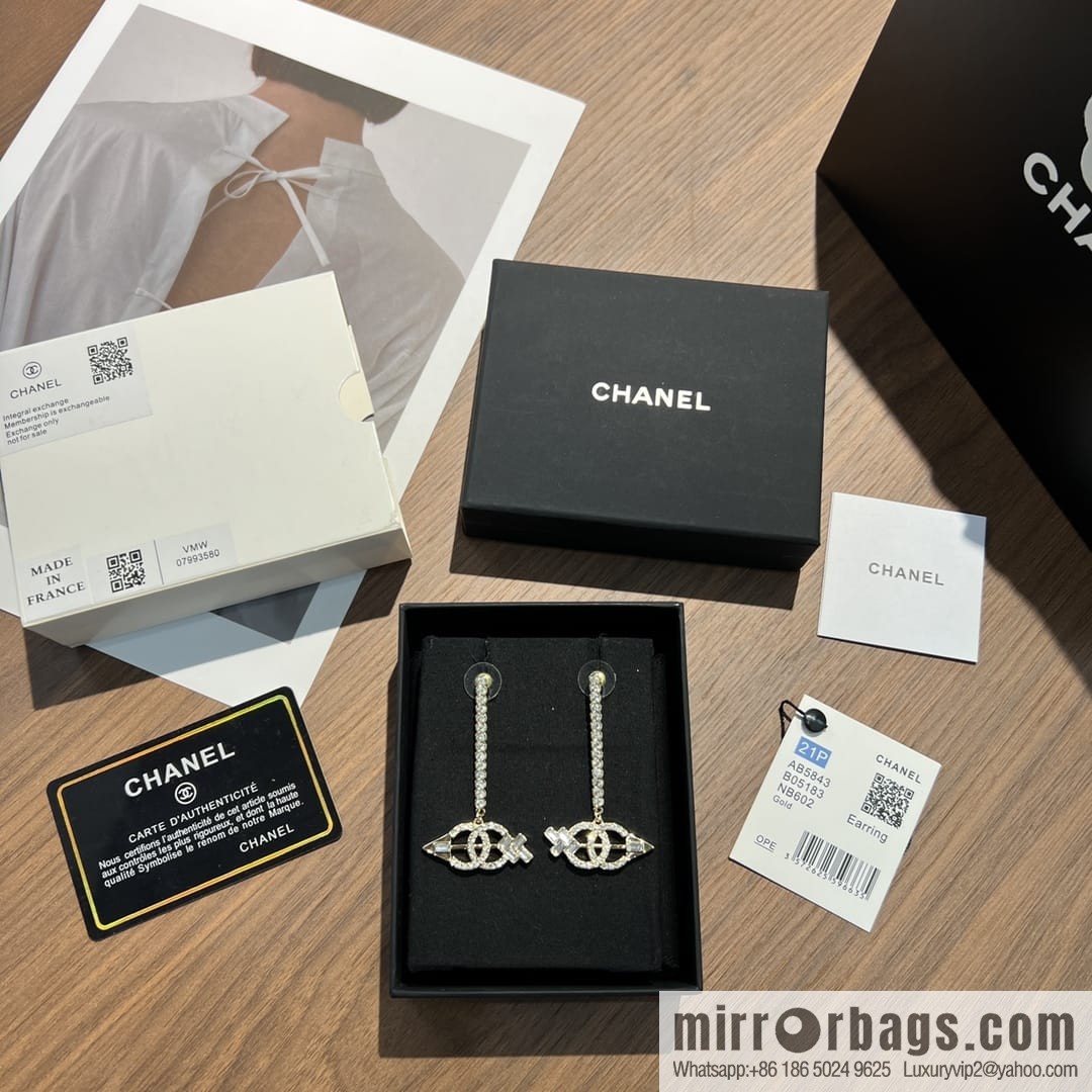 New ☑️ Chanel double c arrow stud earrings