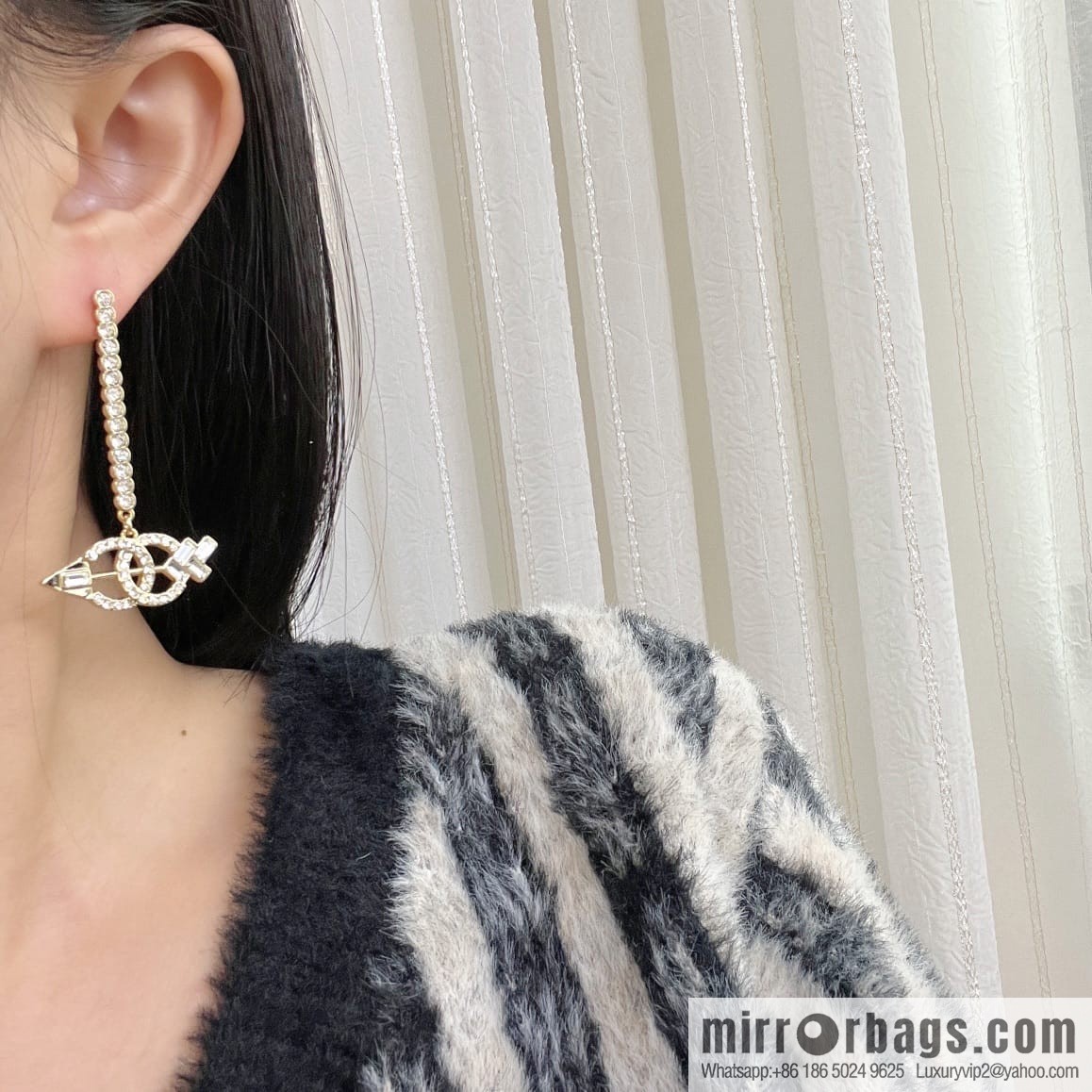 New ☑️ Chanel double c arrow stud earrings