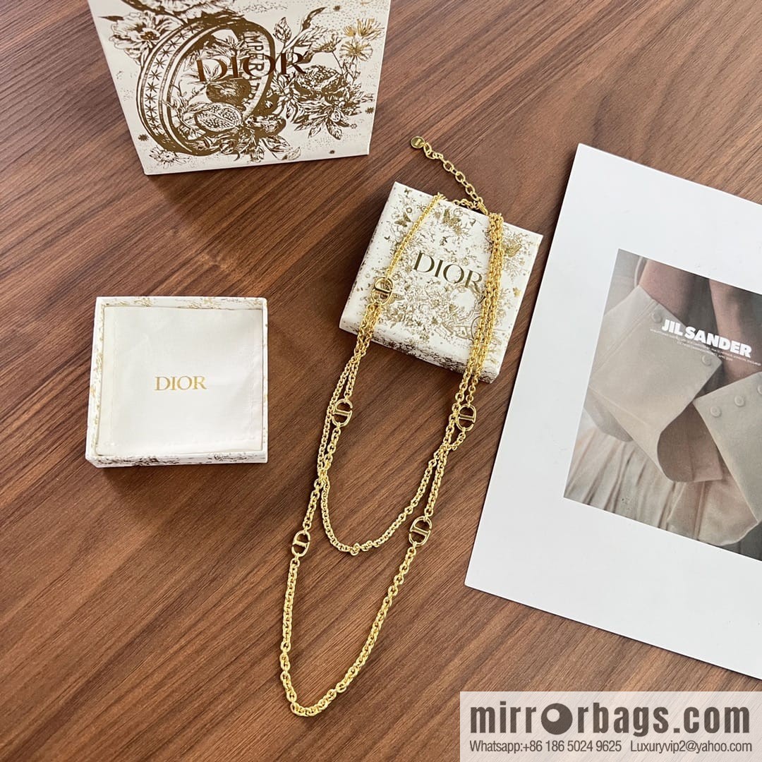 New ☑️ Dior CD double layer necklace