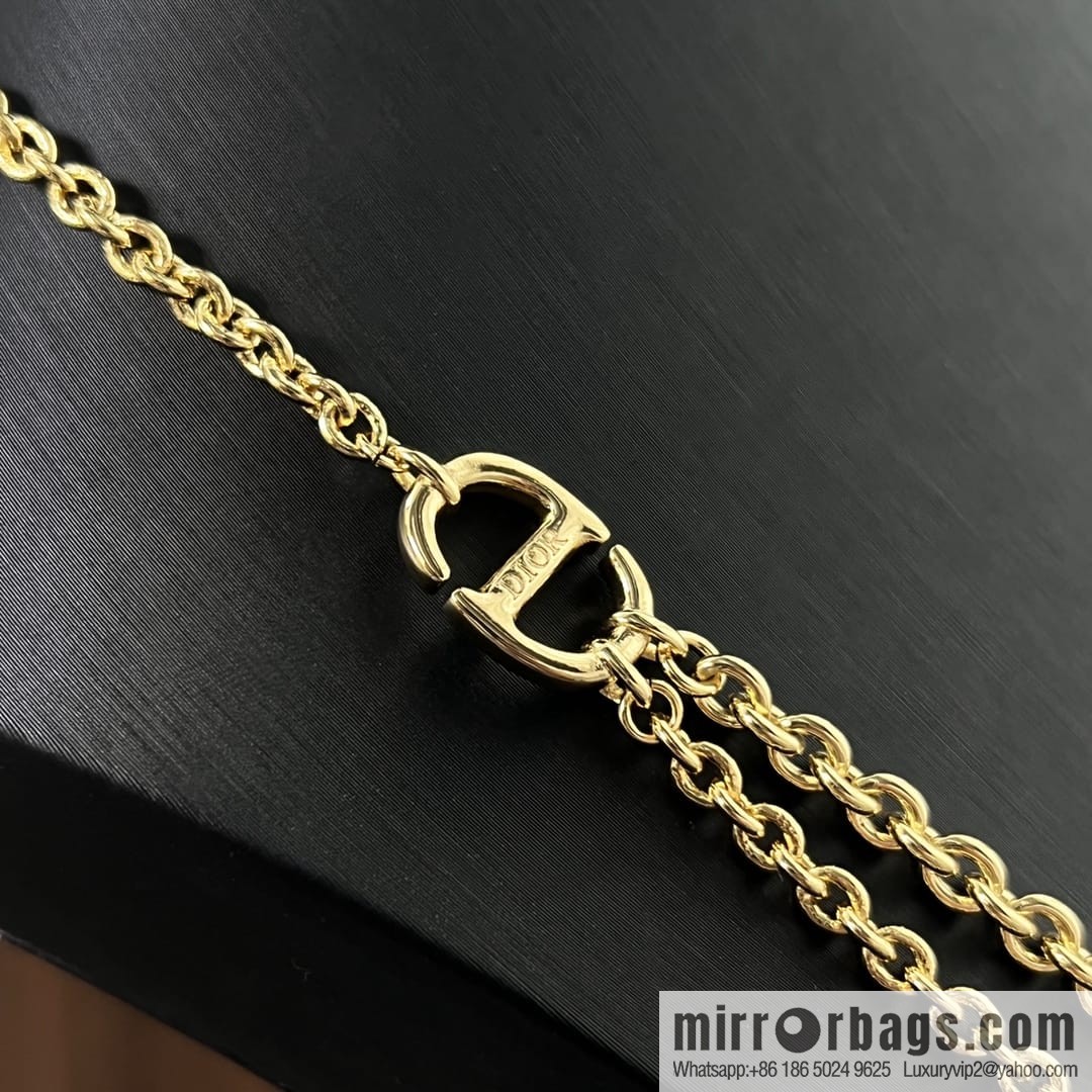 New ☑️ Dior CD double layer necklace