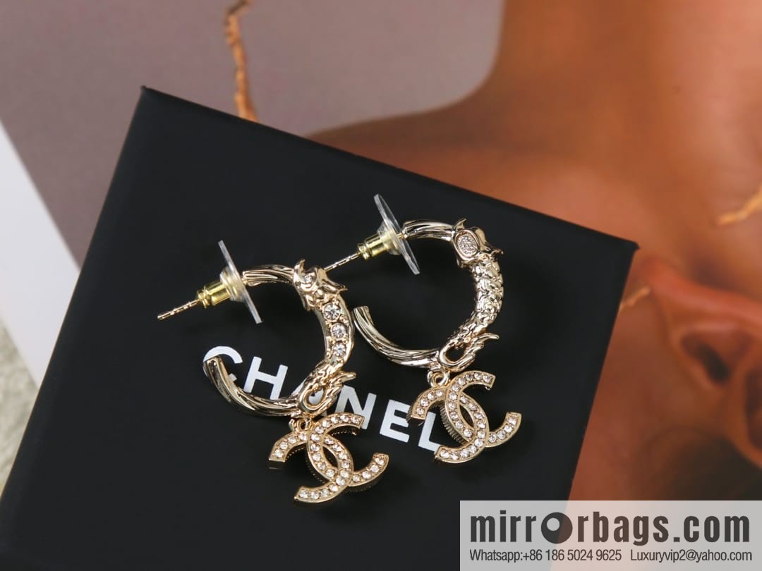 New ☑️ Chanel c2 double c stud earrings