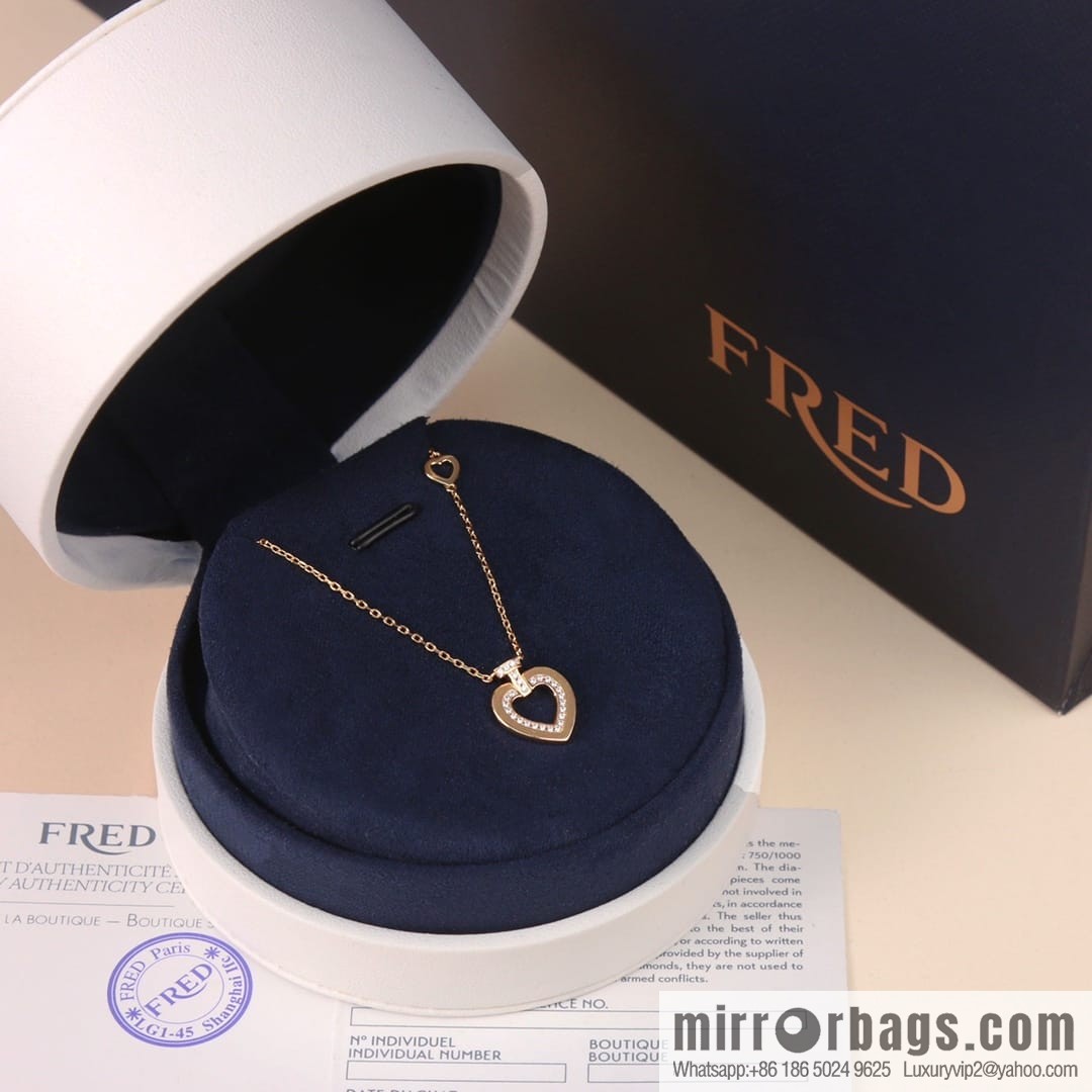 Fred limited rose gold heart bracelet necklace