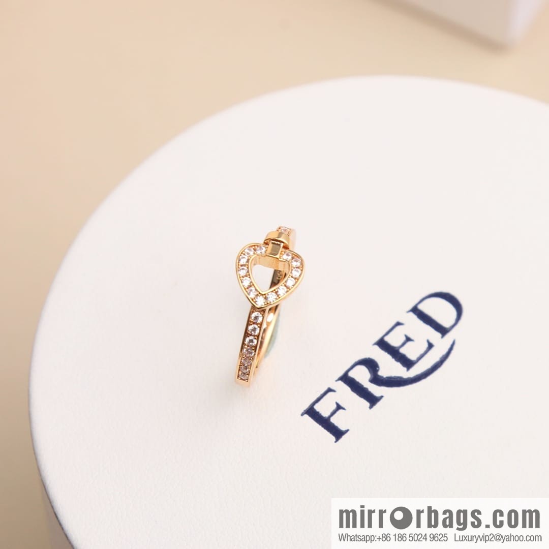 Fred limited rose gold heart bracelet necklace