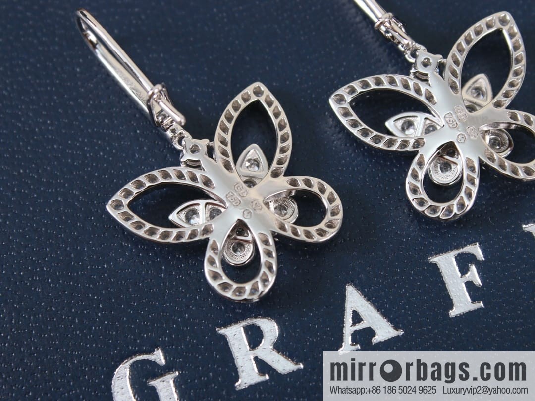 GRAFF butterfly phantom diamond long stud earrings