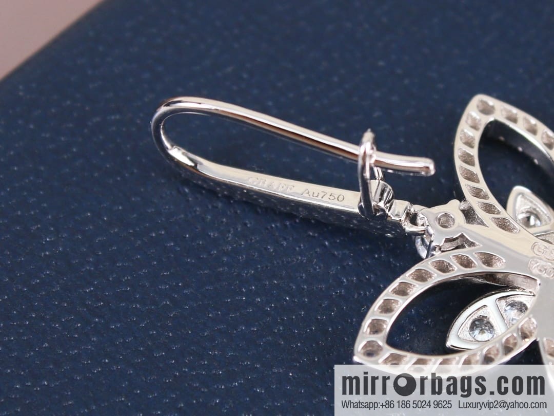 GRAFF butterfly phantom diamond long stud earrings