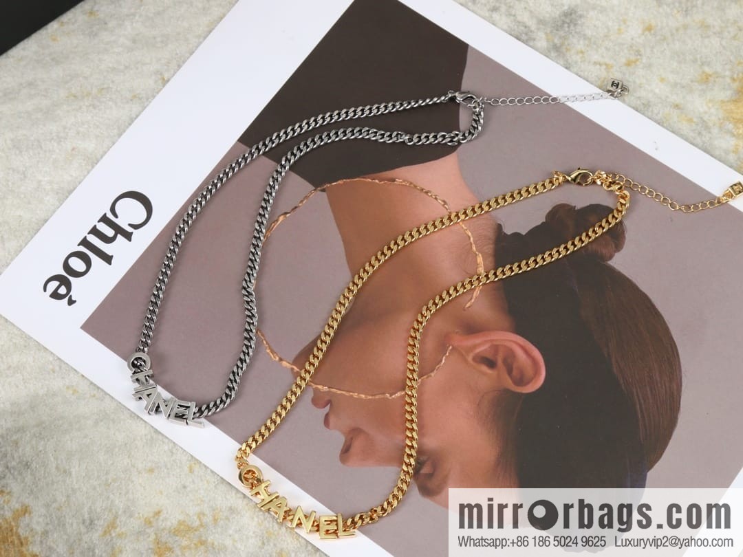 New ☑️ Chanel medieval chain strap letter necklace