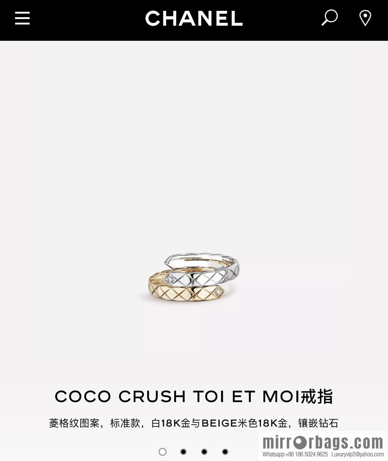New ☑️ Chanel coco crushing series rhombus ring