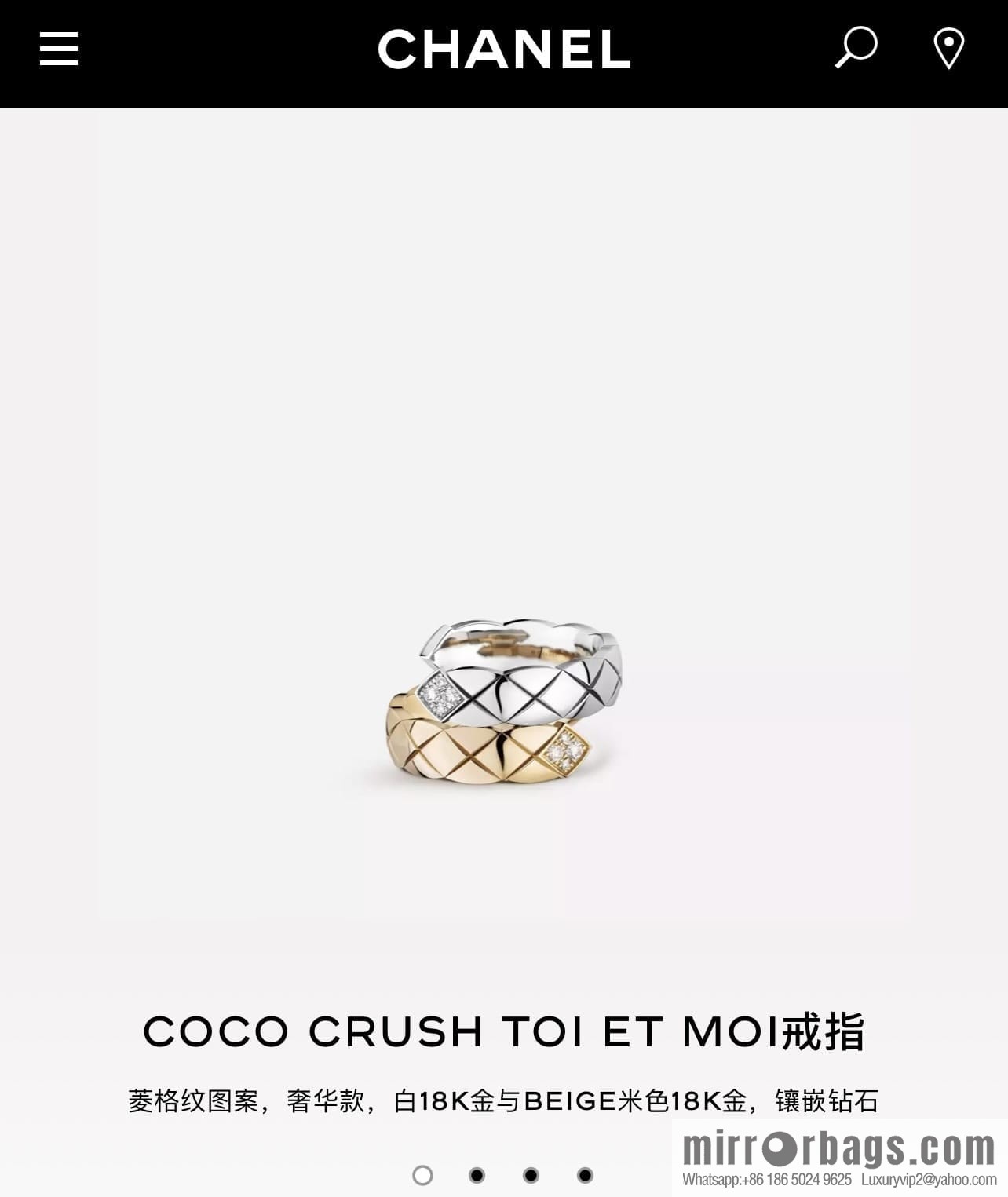 New ☑️ Chanel coco crushing series rhombus ring