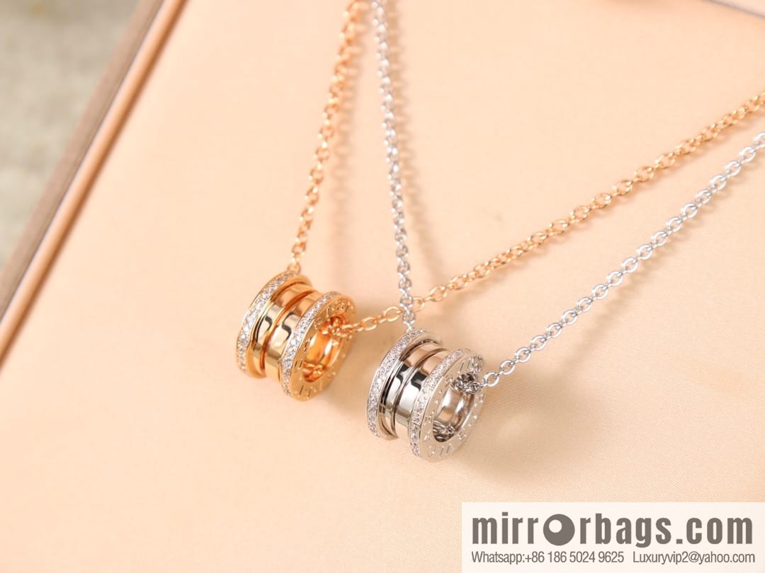 BVLGARI Bulgari double row diamond spring necklace