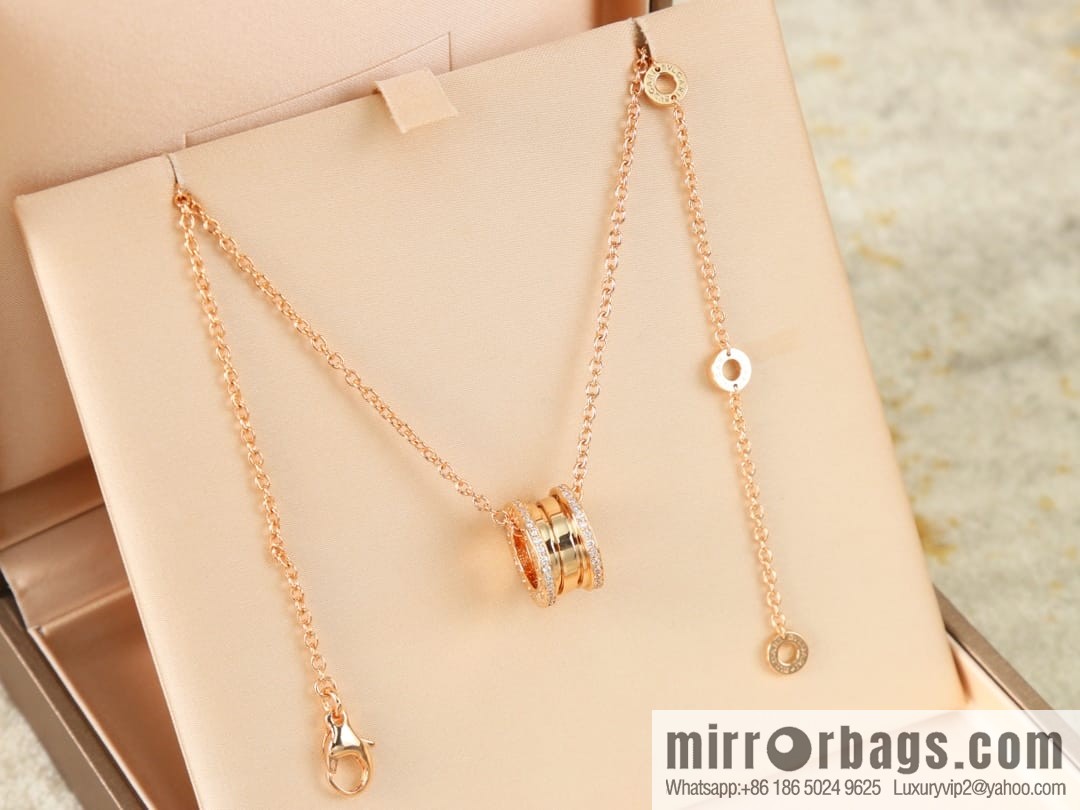 BVLGARI Bulgari double row diamond spring necklace