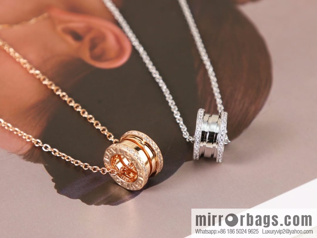 BVLGARI Bulgari double row diamond spring necklace
