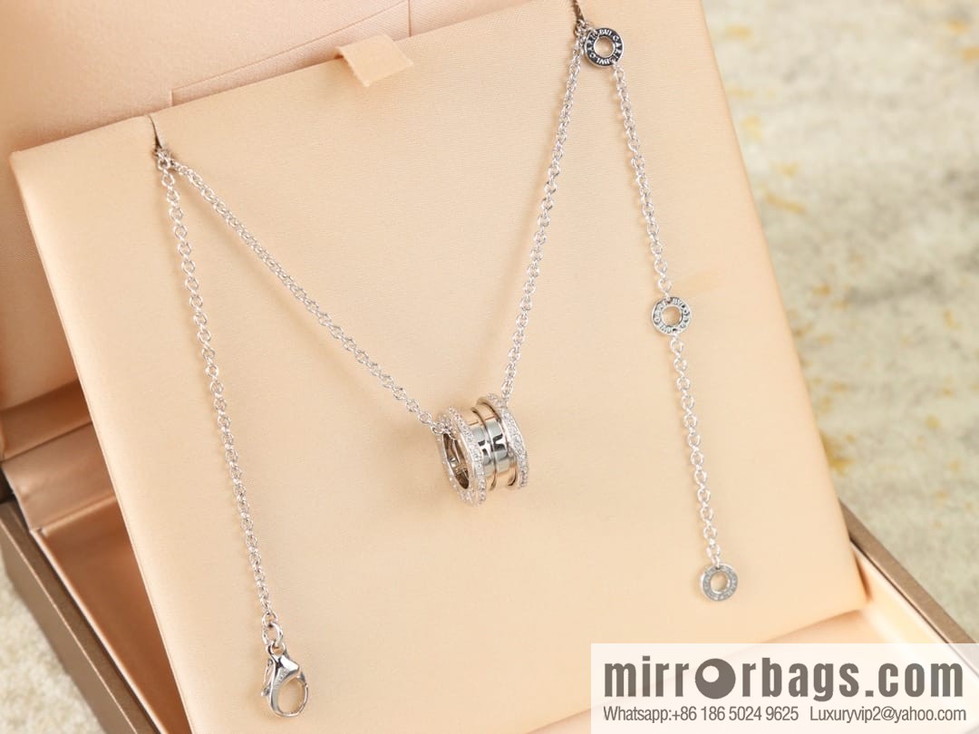 BVLGARI Bulgari double row diamond spring necklace