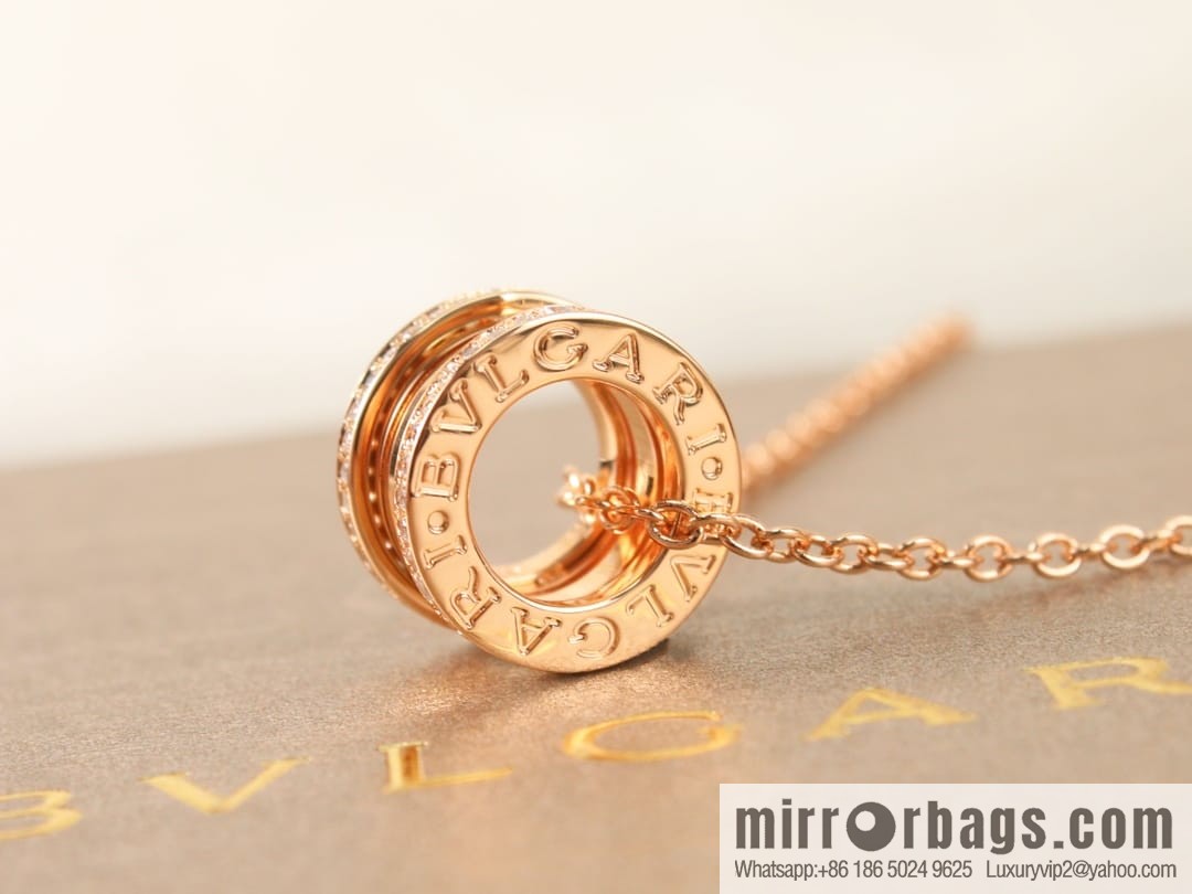 BVLGARI Bulgari double row diamond spring necklace