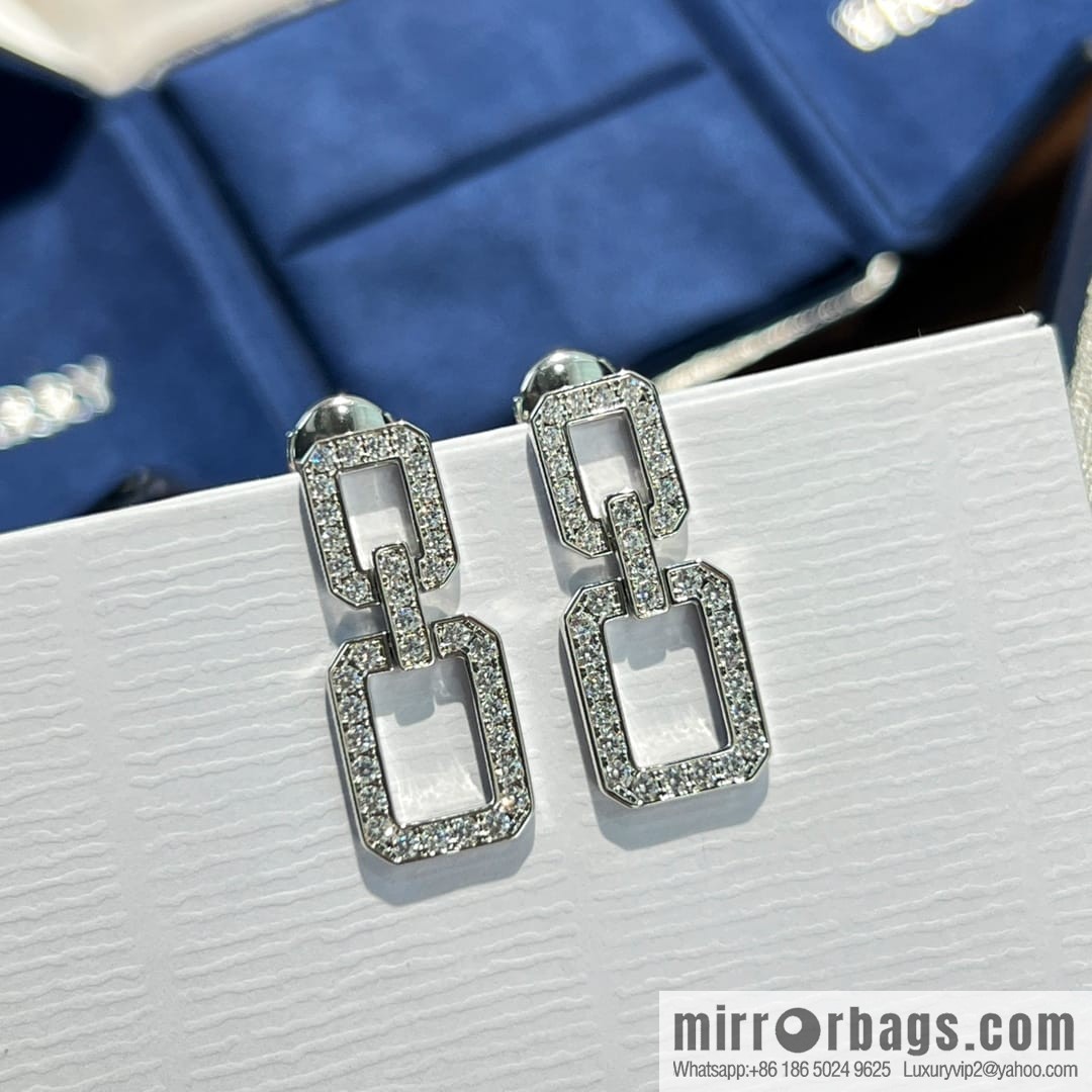 HARRY WINSTON HW Diamond square stud earrings