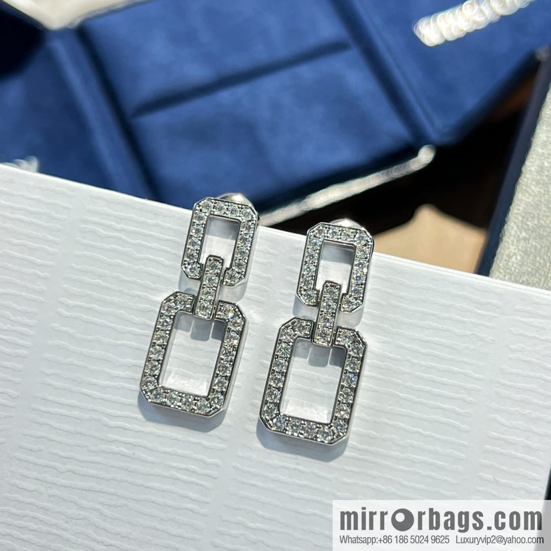 HARRY WINSTON HW Diamond square stud earrings
