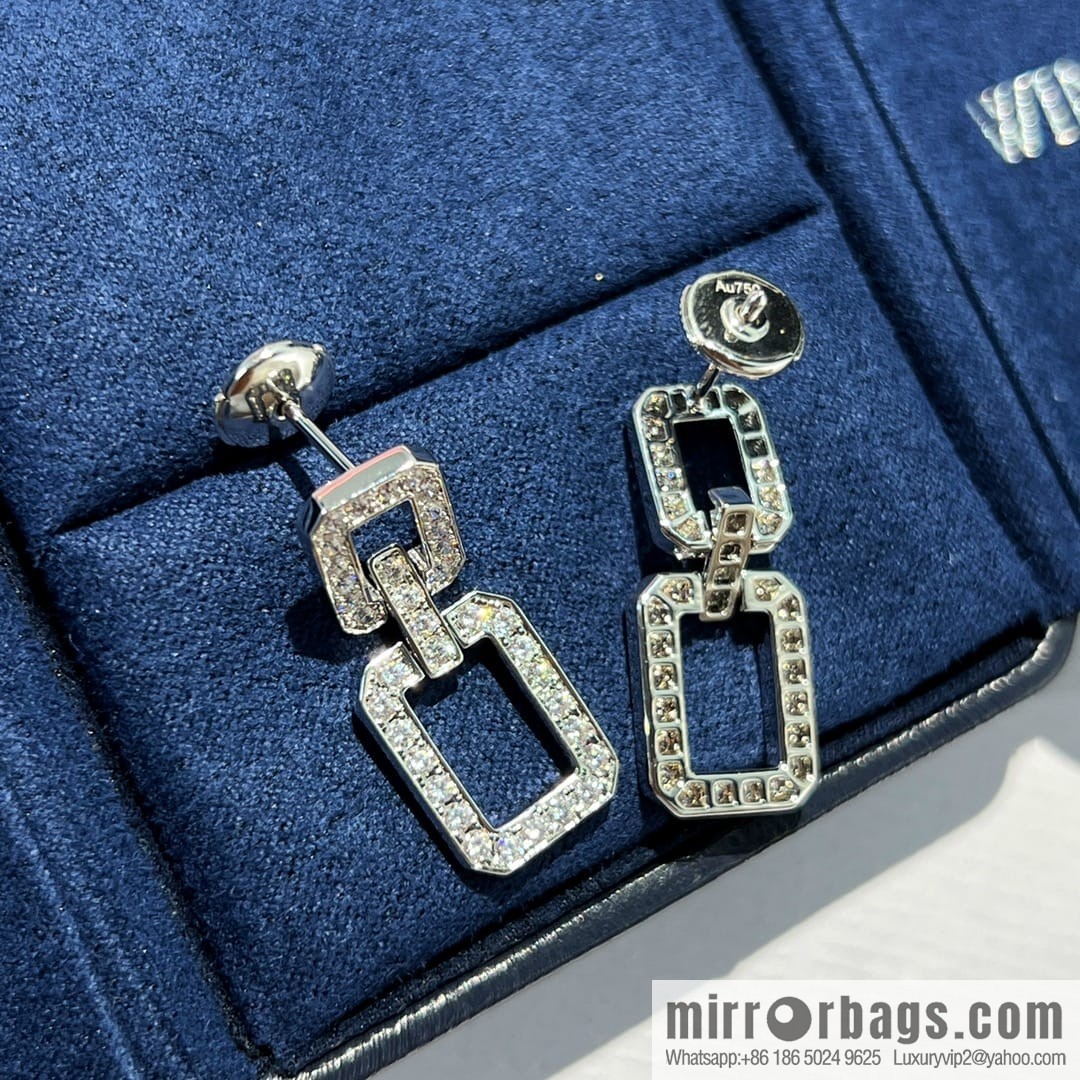 HARRY WINSTON HW Diamond square stud earrings