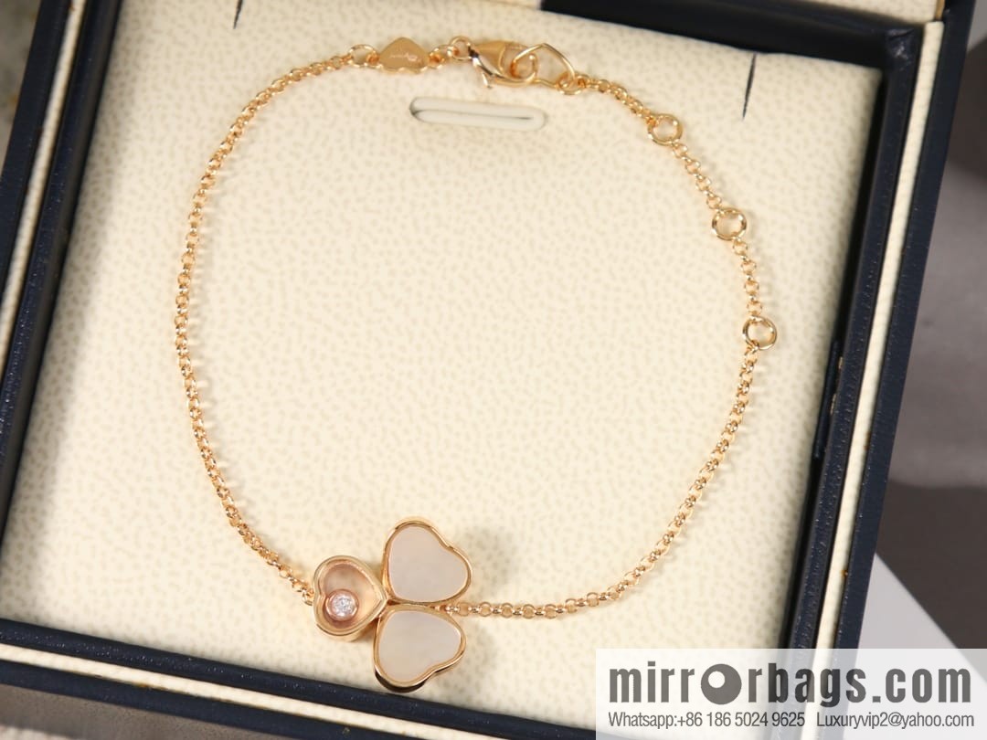 Chopard HAPPY HEARTS three love white shell necklace