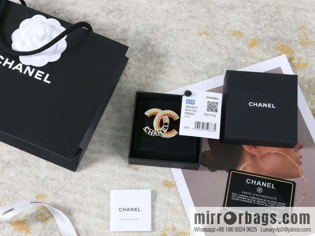 New ☑️ Chanel double c colored diamond cut-out brooch