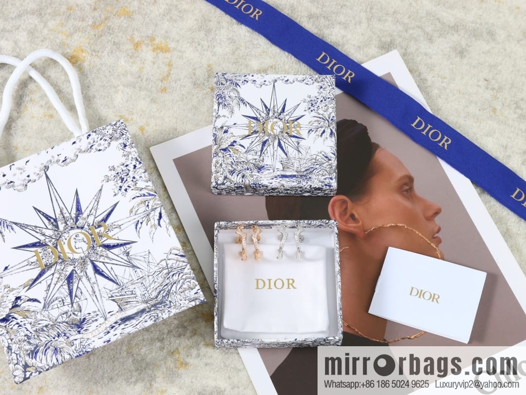 New ☑️ Dior full diamond vine stud earrings