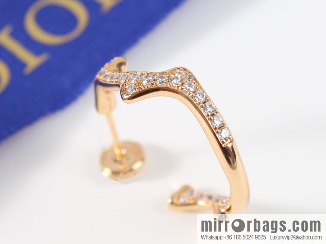 New ☑️ Dior full diamond vine stud earrings
