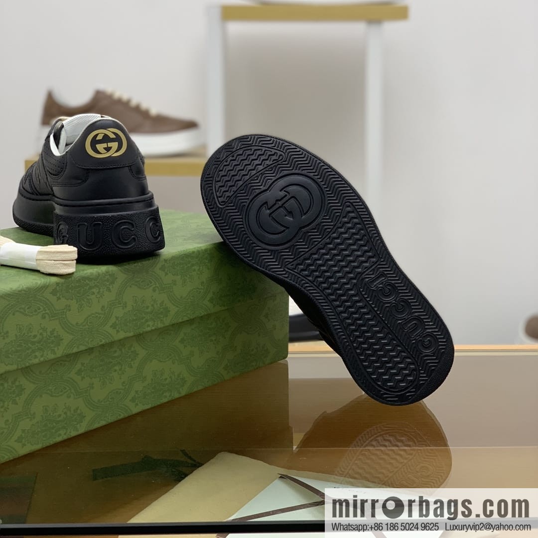 Gucci Gucci leather GG printed embossing His & Hers sneakers