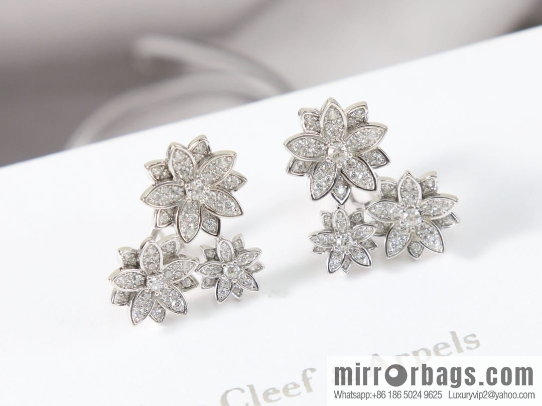 Van Cleef & Arpels Lotus Ear Pat Earrings