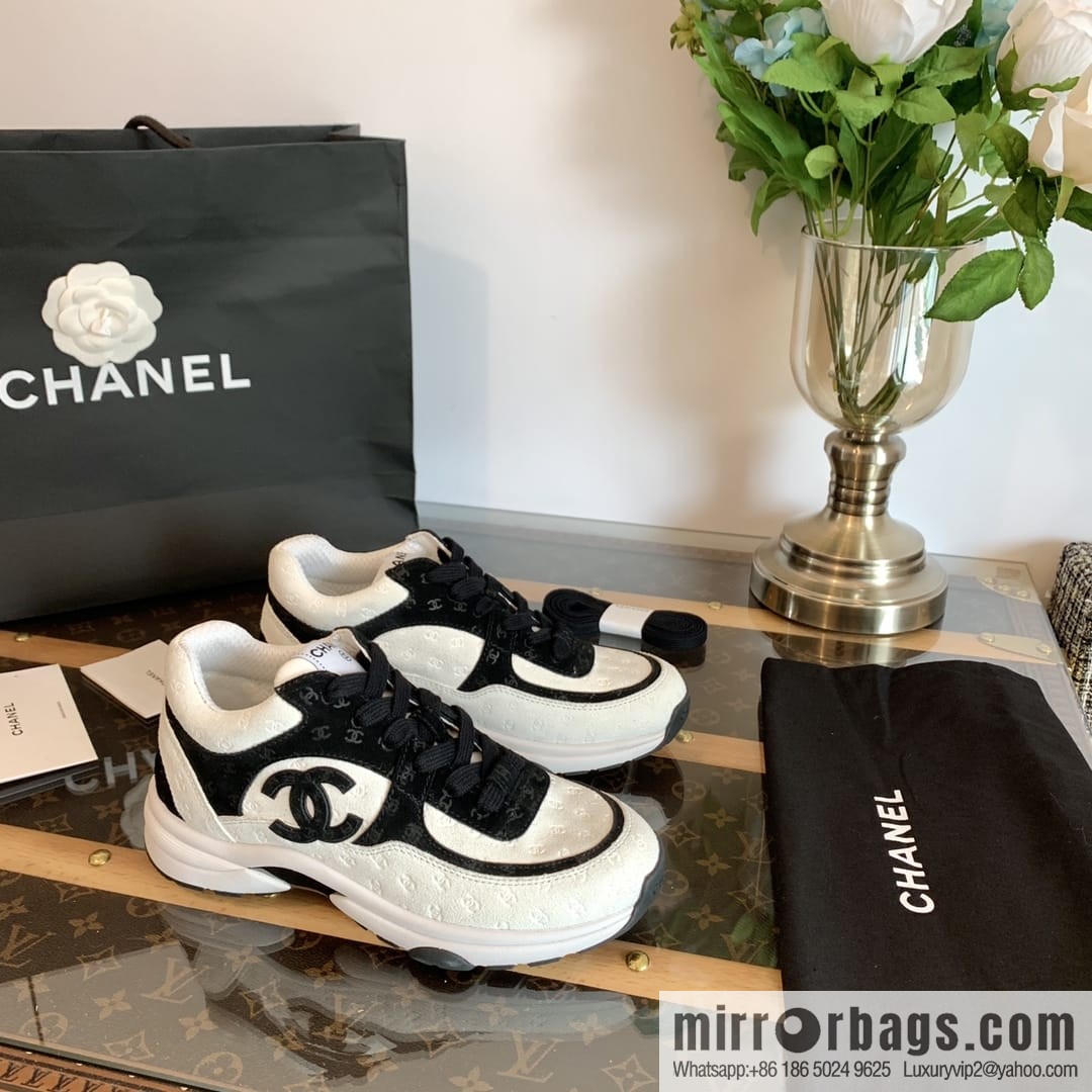 Chanel embossing logo panda 🐼 sneakers