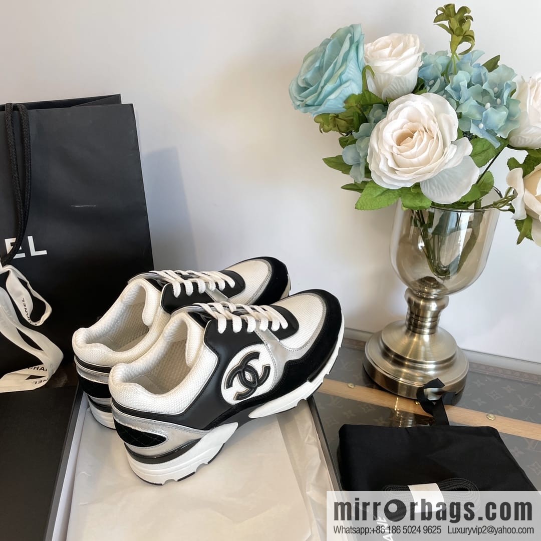 Chanel Xiaoxiang black and white color scheme panda 🐼 sneakers