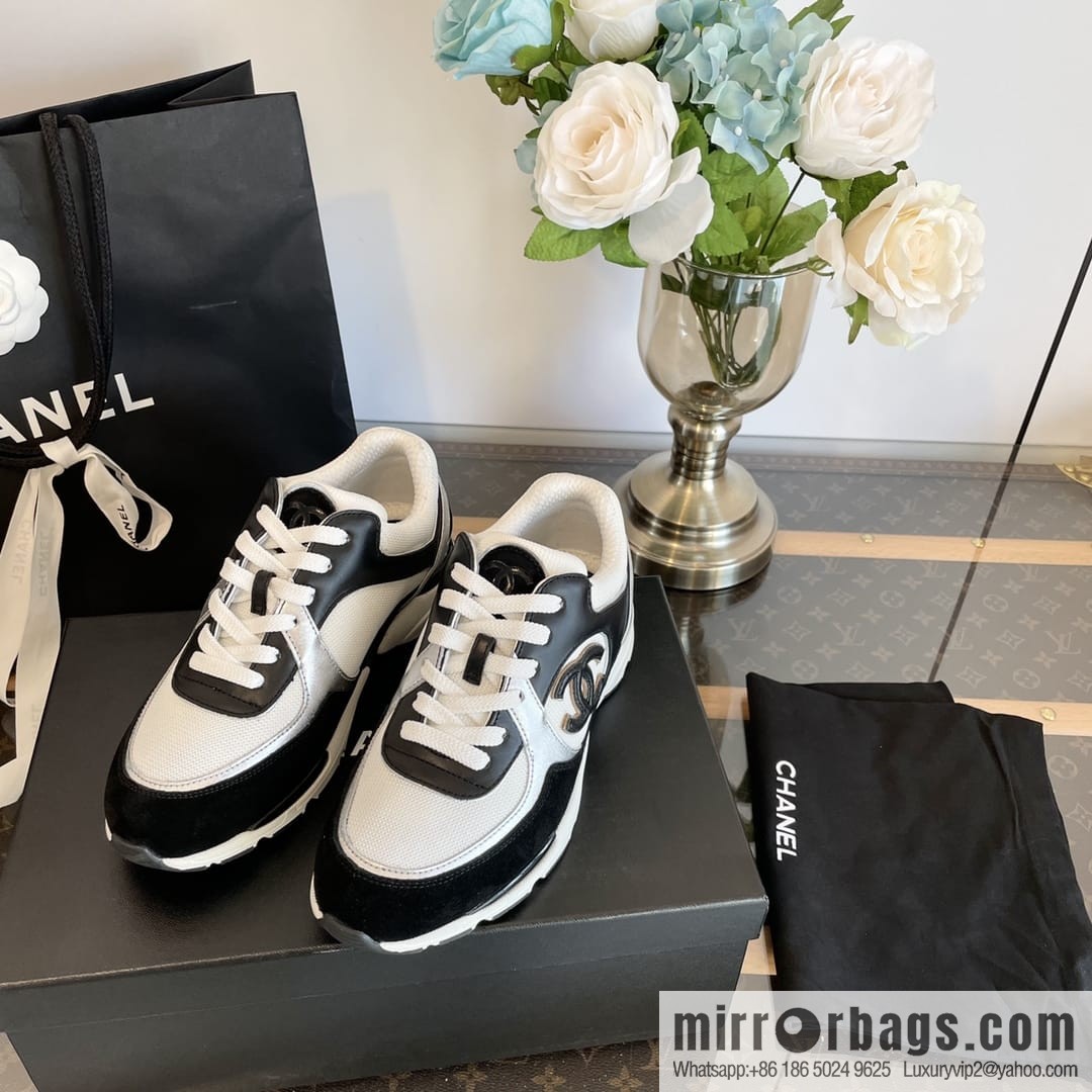 Chanel Xiaoxiang black and white color scheme panda 🐼 sneakers