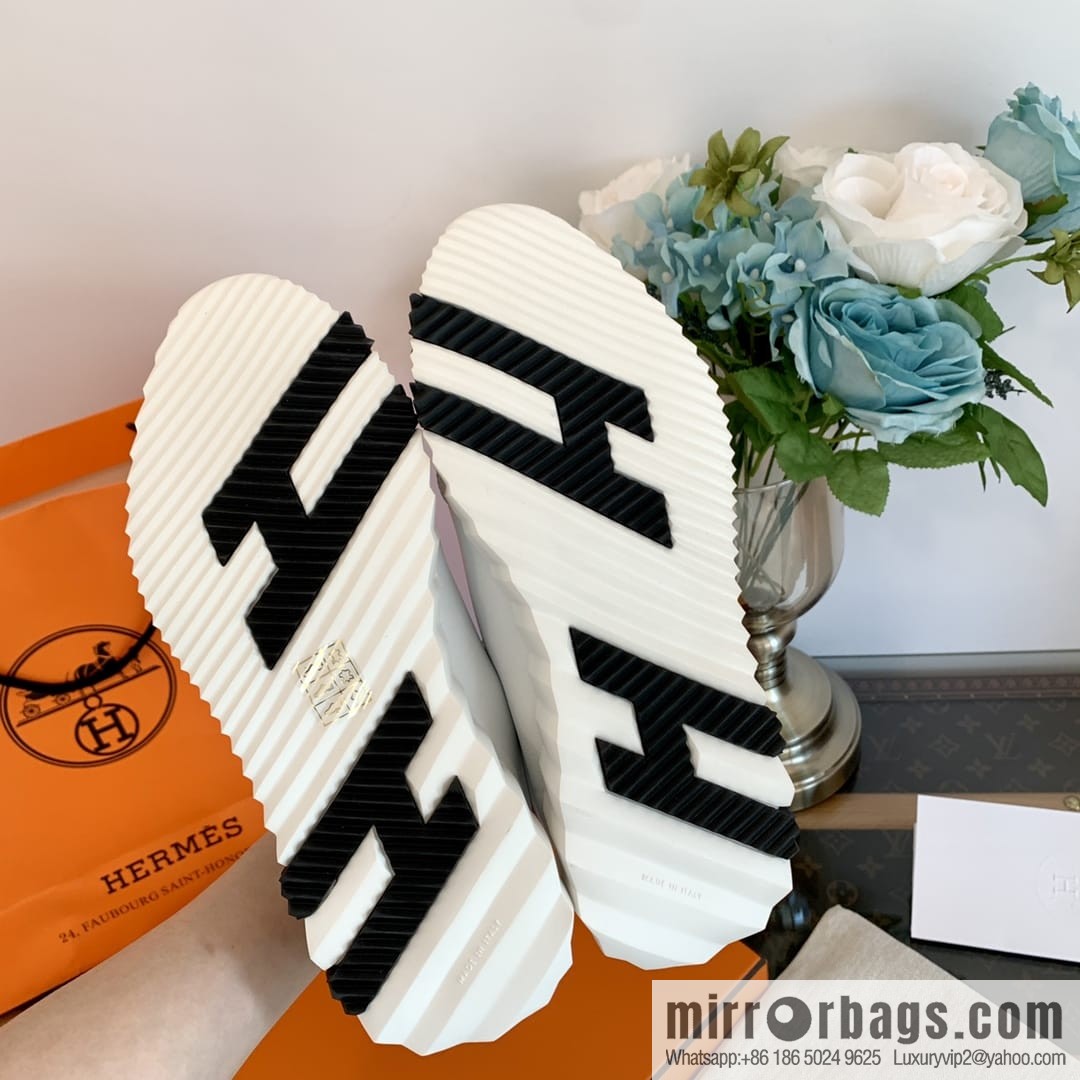 Hermes Hermès black and white color scheme panda sneakers