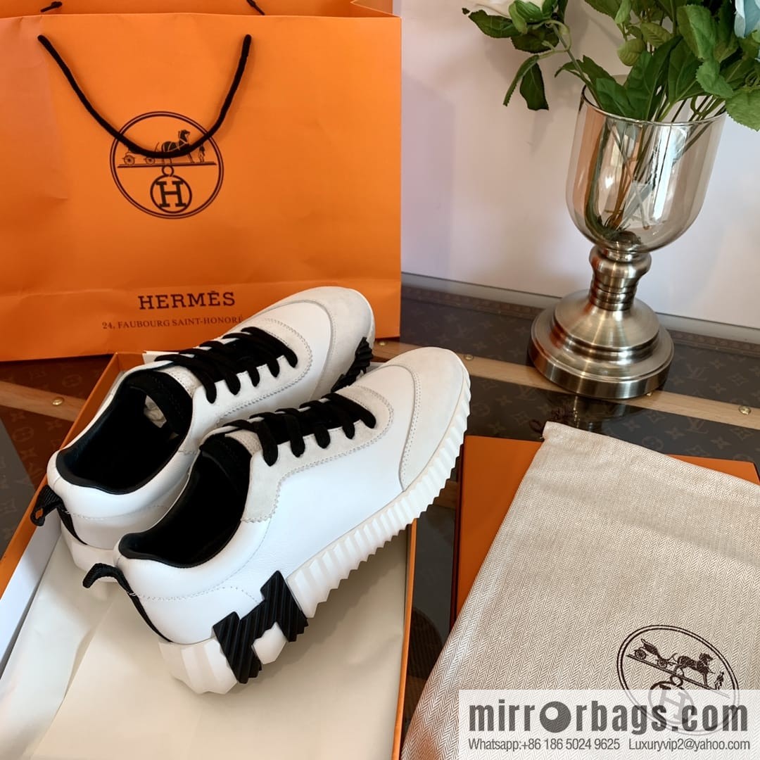Hermes Hermès black and white color scheme panda sneakers