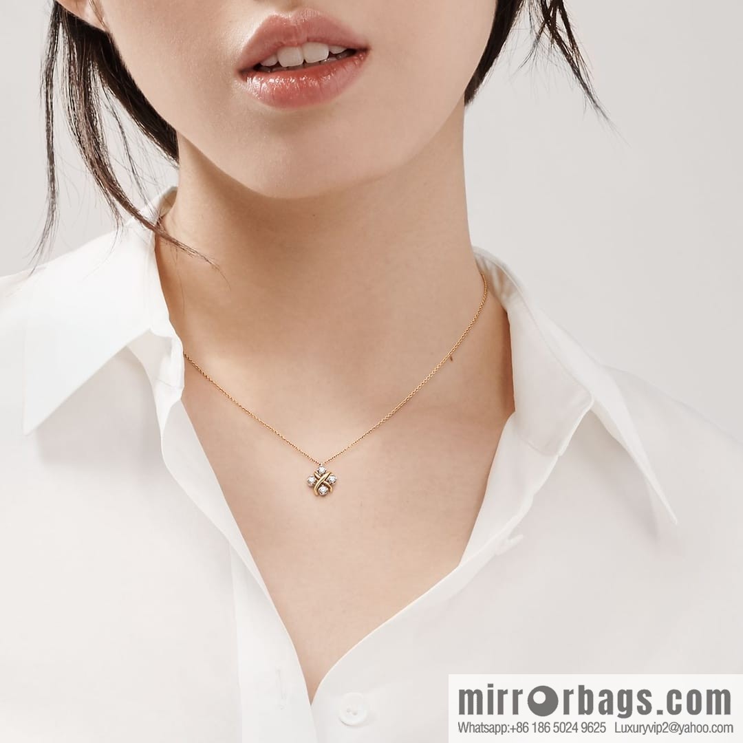 New ☑️ TIFFANY & Co. Tiffany & Co. Color separation cross necklace
