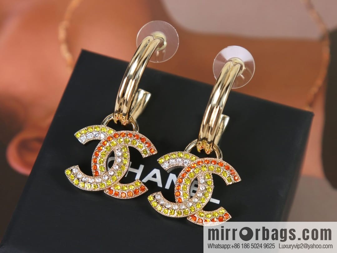 New ☑️ Chanel c2 colored diamond stud earrings