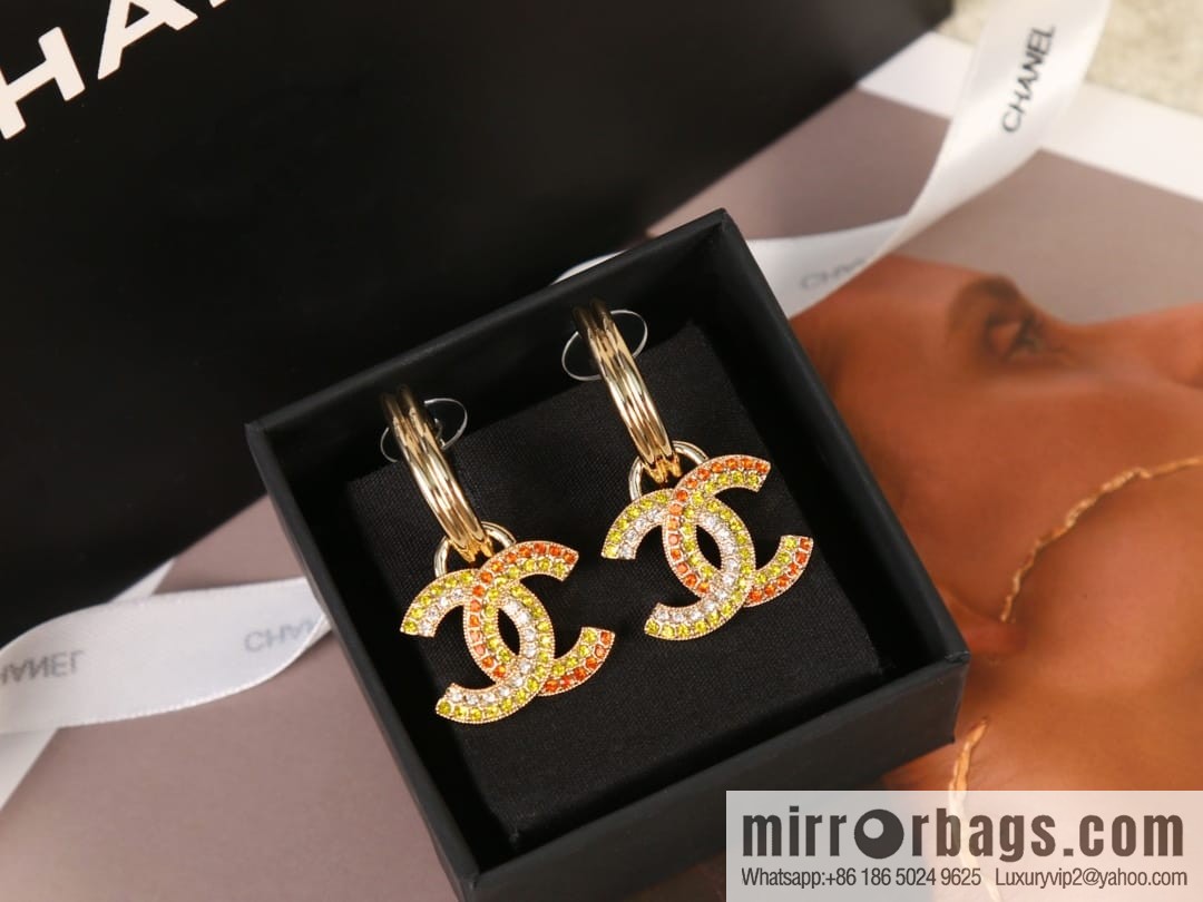 New ☑️ Chanel c2 colored diamond stud earrings