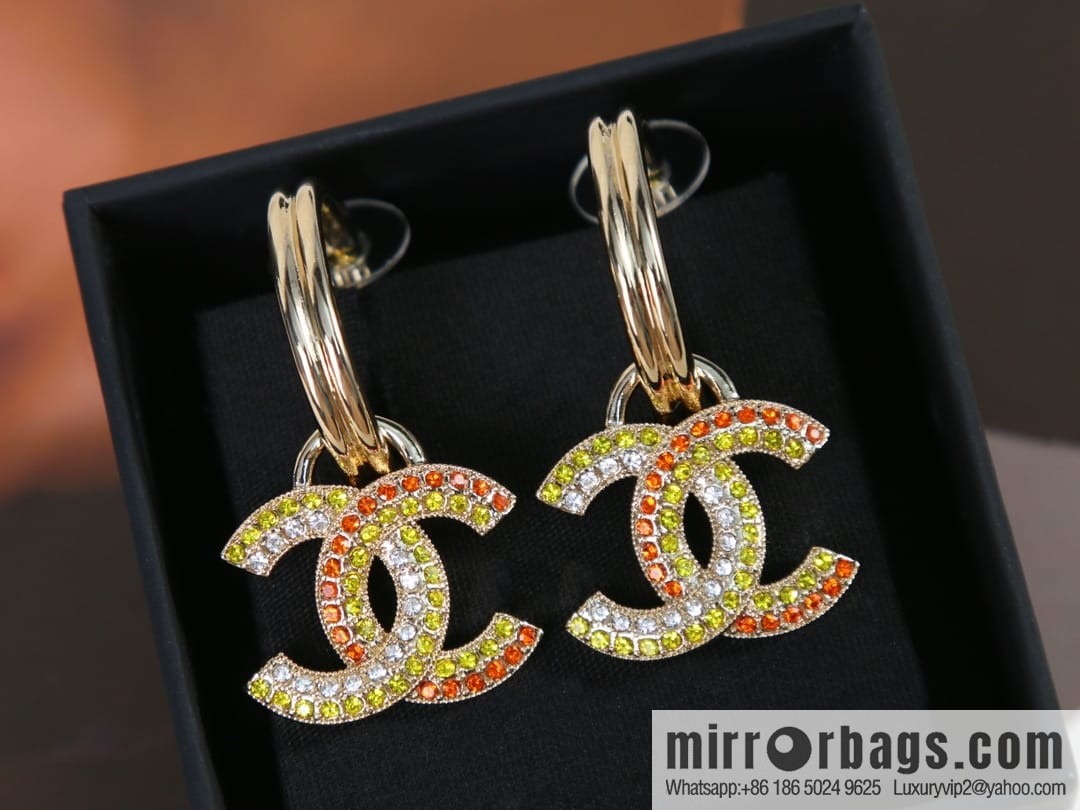 New ☑️ Chanel c2 colored diamond stud earrings