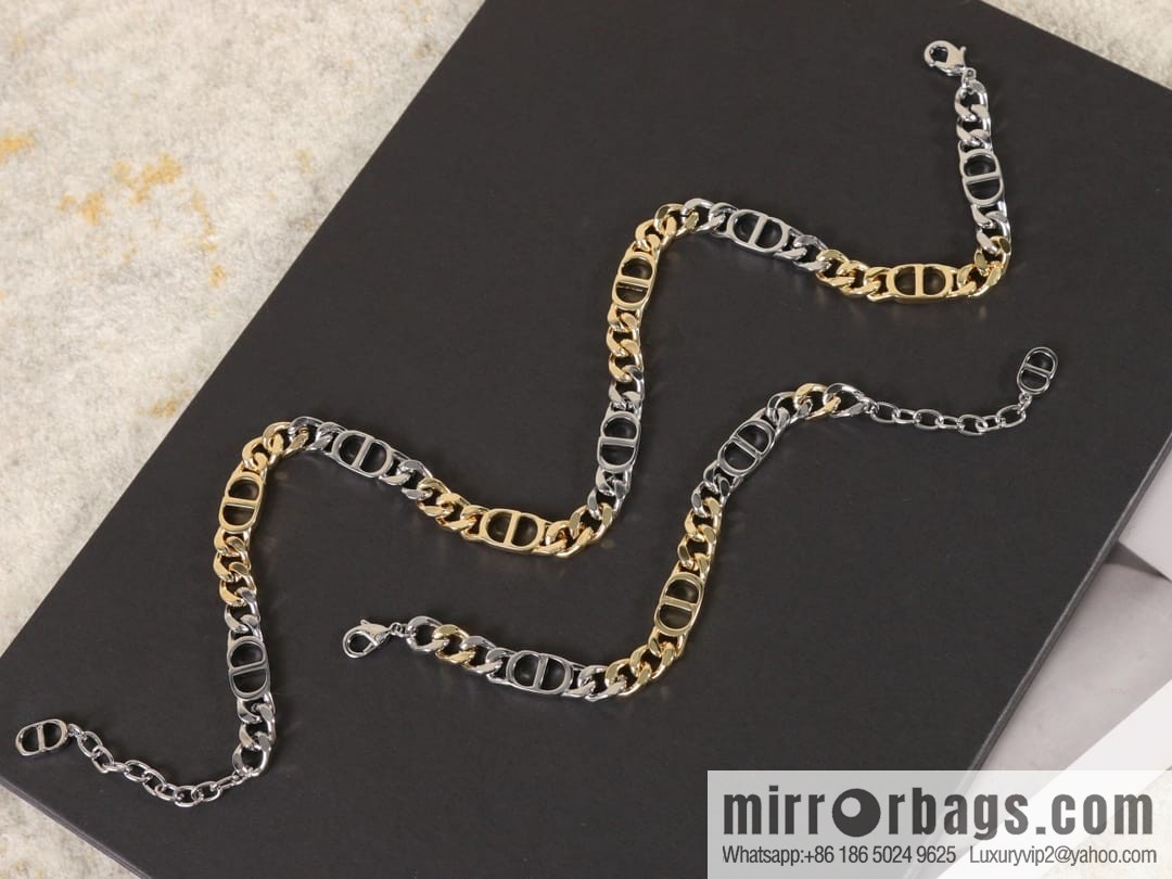 New ☑️ Dior CD gradual change color chain strap bracelet necklace
