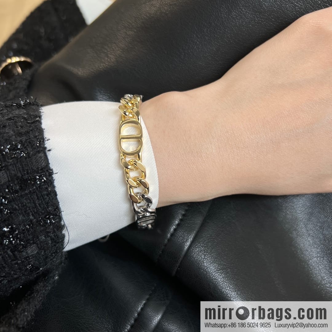 New ☑️ Dior CD gradual change color chain strap bracelet necklace