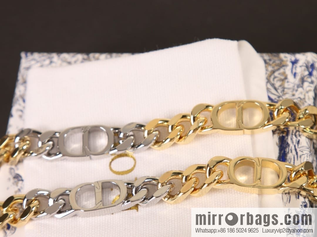 New ☑️ Dior CD gradual change color chain strap bracelet necklace