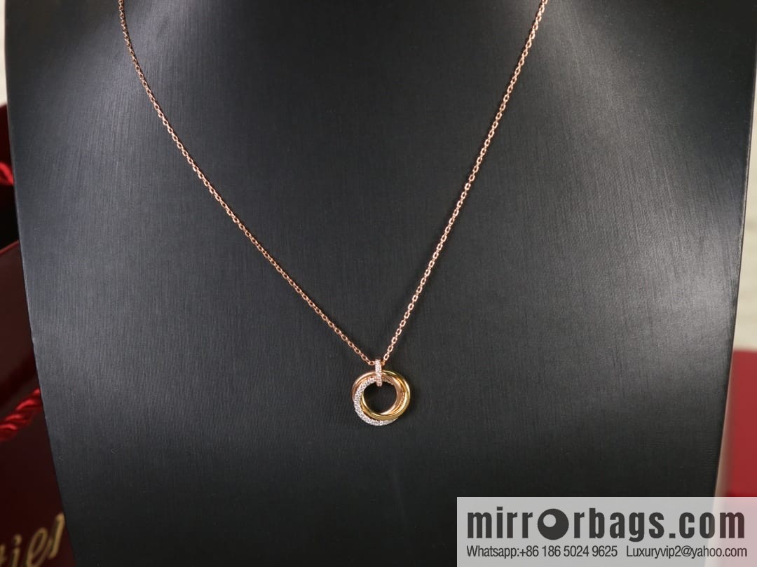 Cartier Trinity series three-color three-ring necklace
