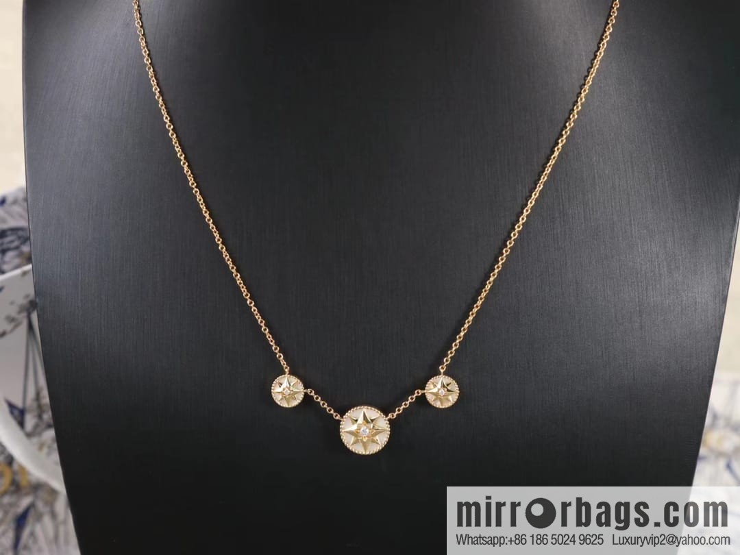 Dior white fritillary octagram bracelet necklace earrings