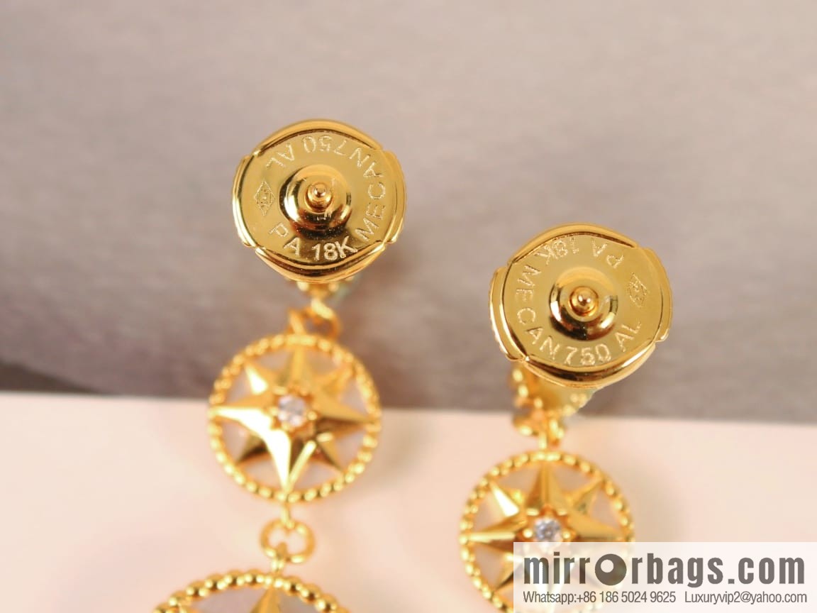Dior white fritillary octagram bracelet necklace earrings